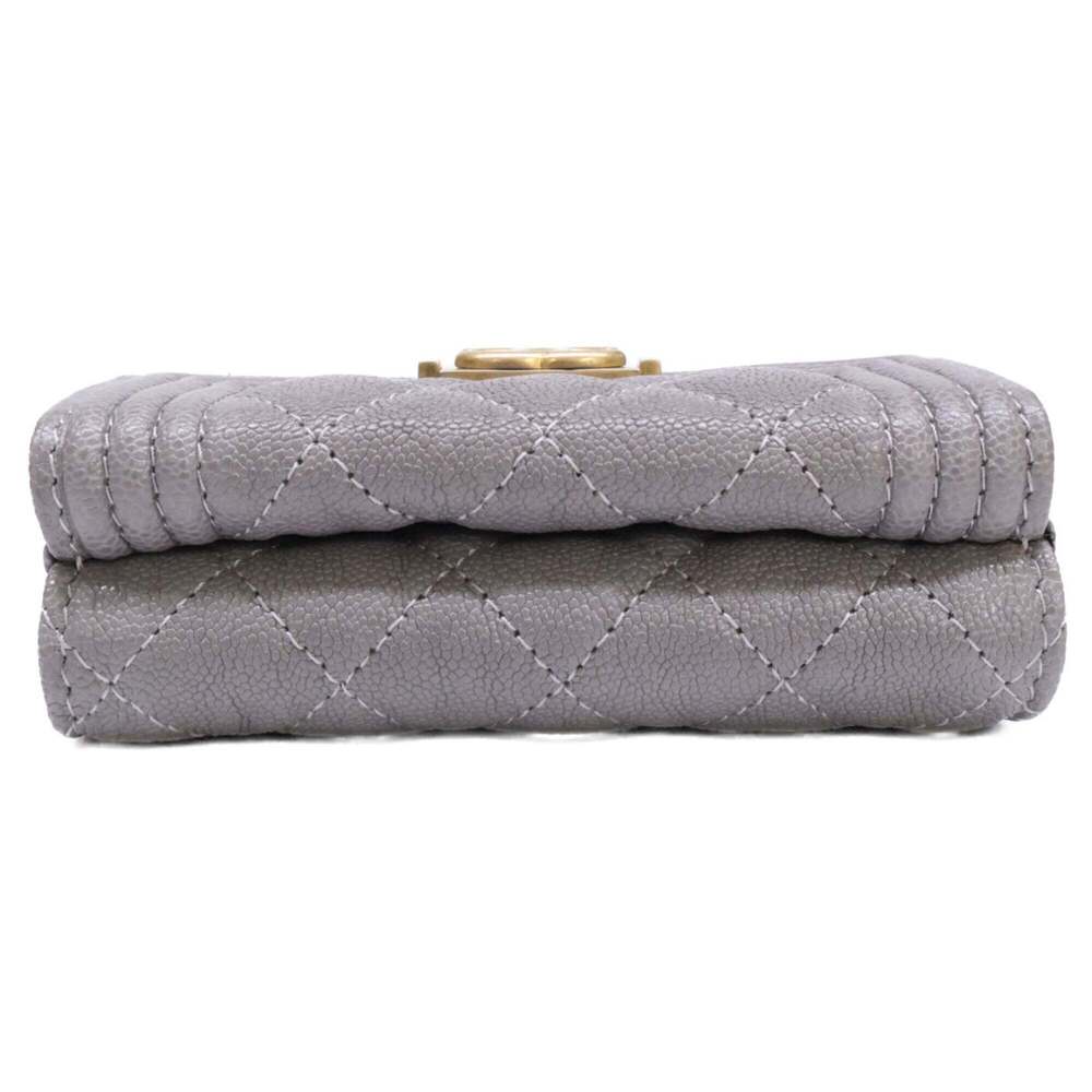 CHANEL Vintage Gray Caviar Leather Wallet - Picture 5 of 9